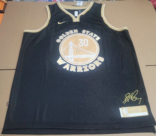 30 Curry Golden State Warriors Maillot Noir Gold